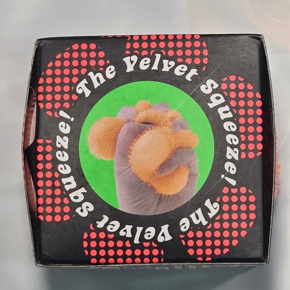 Viral NeeDoh Fuzz Ball Flower Power Orange Velvet Squeeze Fidget Toy NEW - Picture 3 of 6